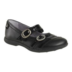 KICKERS Toddler Girl's Black Leather Mary Janes US 8.5 - 9 EURO 25 New in Box